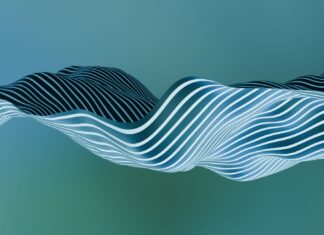 SVG – co to jest i kiedy warto używać tego formatu w projektach internetowych Abstrakcyjne faliste linie na chłodnym gradientowym tle